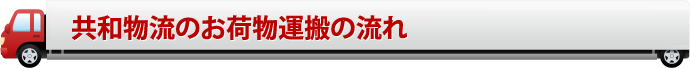 共和物流のお荷物運搬の流れ