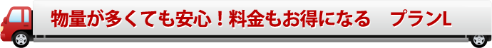 物量が多くても安心！料金もお得意なる　プランL